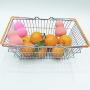 NarutoSak Children Miniature Metal Supermarket Shopping Basket Pretend Role Play Toy Gift, Christmas Birthday Gift for Children Orange