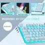 Rechargeable Keyboard and Mouse,Suspended Keycap Mechanical Feel Metal Panel Gaming Keyboard Mouse Combo,3800mAh Large Capacity Lithium Battery,Anti-ghosting (White) Rechargeable Keyboard and Mouse,Suspended Keycap Mechanical Feel Metal Panel Gaming Keyboard Mouse Combo,3800mAh Large Capacity Lithium Battery,Anti-ghosting (White)