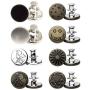 Celendi 8PCS Perfect Fit Button Adjustable Instant Button for Pants, Adds Or Reduces an Inch to Any Pants Waist in Seconds Metal Button Fits to Any The Cowboy Clothing Jackets Pants Bags, 17mm