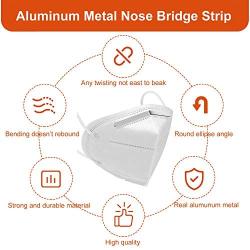 BathBull Aluminum Strips Nose Wire,Nose Bridge for Mask,90MM Metal Flat Nose Clips Nose Bridge Bracket DIY Wire (100PCS)