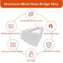 BathBull Aluminum Strips Nose Wire,Nose Bridge for Mask,90MM Metal Flat Nose Clips Nose Bridge Bracket DIY Wire (100PCS)