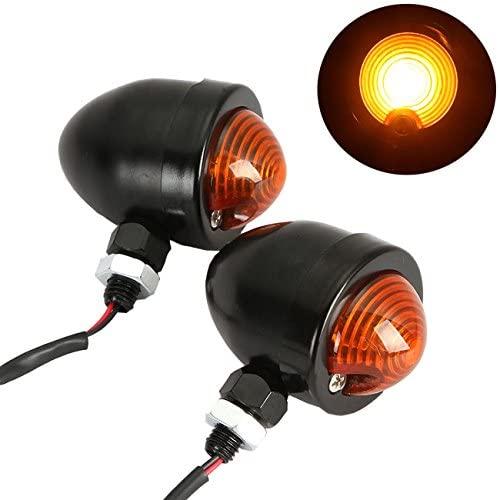 INNOGLOW Motorcycle Turn Signal Lights for Harley Honda Kawasaki Suzuki Yamaha Motorcycle Custom Bike Cruiser Bobber (Aluminum)