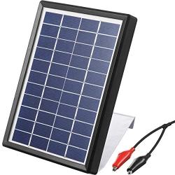 Sumind Solar Panel Charger for Feeder, 3.5W Panel Waterproof Solar Panel Battery Charger with Metal Mounting Bracket (12V)