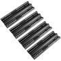 Unicook Porcelain Large Grill Heat Plate 4 Pack, 6 Extra Width, Extends from 15.75'' to 18.75'' Length, Adjustable Grill Heat Shield, Heat Tent Replacement Parts for Gas Grills