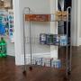 Household Essentials 7011 Slim Line 3-Tier Metal Storage Cart | Satin Silver