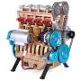 HMANE All Metal Car Inline Four Cylinder Engine Model Mini Assemble Engine Kit Education Toy for Adult HMANE All Metal Car Inline Four Cylinder Engine Model Mini Assemble Engine Kit Education Toy for Adult