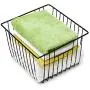 SANNO Wire Storage Basket,2 Pack Metal Household Storage Organizer Bin for Pantry, Shelf, Freezer, Kitchen Cabinet, Bathroom, Large Medium, Black SANNO Wire Storage Basket,2 Pack Metal Household Storage Organizer Bin for Pantry, Shelf, Freezer, Kitchen Cabinet, Bathroom, Large Medium, Black