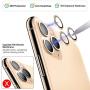 [3 Pack] Eelliss Camera Lens Protector for iPhone 11 Pro(5.8'')/iPhone 11 Pro Max(6.5''), Premium Tempered Glass Clear Lens Screen Protector Film Cover with Metal Ring - Anti Scratch/Dust/Fog