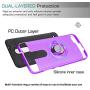 ZTE ZMAX One (Z719DL)/ZTE Grand X4/ZTE Blade Spark Z971 Case with HD Phone Screen Protector,Ymhxcy 360 Degree Rotating Ring & Bracket Dual Layer Resistant Back Cover for ZTE Grand X 4 Z956-ZH Purple