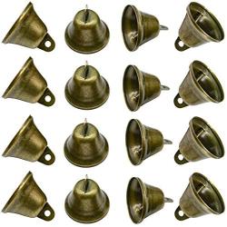 Maydahui 20PCS Bronze Small Jingle Bells Vintage Brass Color Mini (1.7 X 1.5 Inches) for Wedding, Doors, Dog Collar, Jewelry,Sewing,Christmas Hallowmas Decoration