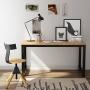 Tribesigns Modern Simple Style Computer Desk PC Laptop Study Table Office Desk Workstation for Home Office, Walnut + Black Leg
