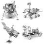 Set of 4 Metal Earth 3D Laser Cut Models: Hubble Telescope - Apollo Lunar Rover - Apollo Lunar Module - Mars Rover Set of 4 Metal Earth 3D Laser Cut Models: Hubble Telescope - Apollo Lunar Rover - Apollo Lunar Module - Mars Rover