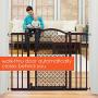 Summer Modern Home Decorative Walk-Thru Baby Gate, Metal with Bronze Finish, Decorative Arched Doorway – 30” Tall, Fits Openings up to 28” to 42” Wide, Baby and Pet Gate for Doorways and Stairways