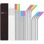 StrawExpert Set of 16 Reusable Stainless Steel Straws with Travel Case Cleaning Brush Silicone Tips Eco Friendly Extra Long Metal Straws Drinking for 20 24 30 oz Tumbler StrawExpert Set of 16 Reusable Stainless Steel Straws with Travel Case Cleaning Brush Silicone Tips Eco Friendly Extra Long Metal Straws Drinking for 20 24 30 oz Tumbler