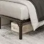 Amolife Full Size Bed Frame with Rivet Industrial Headboard,Heavy Duty Metal Platform Bed Frame with Strong Slat Supports,Mattress Foundation,Snow Brown