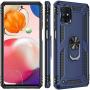 UNKNOK Galaxy A51 5G Case, [Not Fit A51 4G], [Military Grade ] 15ft Drop Tested Shockproof Protective, Metal Rotating Ring Kickstand Magnetic Support Cover for Samsung Galaxy A51 5G Phone (Blue)
