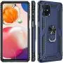 UNKNOK Galaxy A51 5G Case, [Not Fit A51 4G], [Military Grade ] 15ft Drop Tested Shockproof Protective, Metal Rotating Ring Kickstand Magnetic Support Cover for Samsung Galaxy A51 5G Phone (Blue)