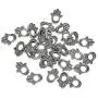 Homyl 30 Pieces Tibetan Silver Metal Hand Shaped Evil Eye Loose Spacer Beads Jewelry Making Charms Accessories Findings