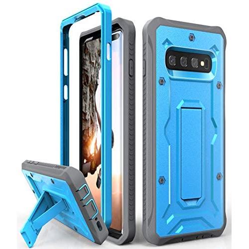 ArmadilloTek Vanguard Designed for Samsung Galaxy S10 Plus Case (2019 Release) Military Grade Full-Body Rugged with Kickstand Without Built-in Screen Protector (Blue)