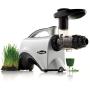 Omega NC800HDS Juicer Extractor and Nutrition System Creates Fruit Vegetable and Wheatgrass Juice Quiet Motor Slow Masticating Dual-Stage Extraction with Adjustable Settings, 150-Watt, Silver