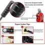 Button Maker, 58mm, Button Maker Machine, 2-1/4 Inch, Red with 200 PCS Button Parts and Circle Cutter (2-1/4inch)