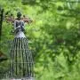Attraction Design Antiqued Praying Metal Garden Angel Statue with Hooks, Indoor Outdoor Angel Yard Art Decor Lawn Patio Decorations Holiday Decor Garden Gift Idea, 18’’H (Praying Angel-A)