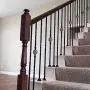 Wrought Iron Balusters (Box of 10) Stair Parts Single Basket Stair Metal Balusters - Hollow 1/2'' Single Basket Square Iron Spindles (Real Satin Black not Matte)