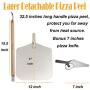 Befano Detachable Metal Pizza Peel 14 x 12 Inch Large Aluminum Pizza Peel with Pizza Cutter for Grill Oven