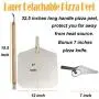 Befano Detachable Metal Pizza Peel 14 x 12 Inch Large Aluminum Pizza Peel with Pizza Cutter for Grill Oven