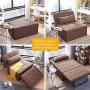 Diophros Ottoman Sofa Bed, 4 in 1 Multi-Function Folding Sleeper Guest Sofa Chair Convertible Sofa for Living Room (Light Brown)