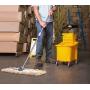 24'' Industrial Strength Cotton Dust Mop with Long Rust-Free Telescopic Handle and Metal Frame