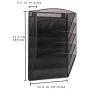 Klickpick Office 5 Sections Hanging Files Wall Mounted Metal Mesh Document File Organizer Magazine Holder Rack Organizer Section Racks Multipurpose Use to Display Files, Magazine, Newspapers- Black