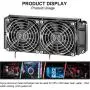Clyxgs Water Cooling Radiator, 12 Pipe Aluminum Heat Exchanger Cooling Water Drain Row with Fan Radiator for Computer PC CPU CO2 Laser Water Cool System Clyxgs Water Cooling Radiator, 12 Pipe Aluminum Heat Exchanger Cooling Water Drain Row with Fan Radiator for Computer PC CPU CO2 Laser Water Cool System