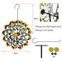 3D Kinetic Wind Spinners with Stable Stake Metal Garden Spinner with Reflective Painting Unique Lawn Ornament Wind Mill for Outdoor Yard Lawn Garden Decorations 3D Kinetic Wind Spinners with Stable Stake Metal Garden Spinner with Reflective Painting Unique Lawn Ornament Wind Mill for Outdoor Yard Lawn Garden Decorations