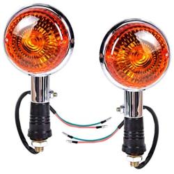 2X Amber Turn Indicator Signal Light Blinker Lens For Yamaha Virago 85-99