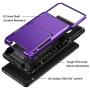 Vofolen Case for Galaxy S10e Case Wallet [4 Card Pocket] Card Holder Slot Scratch Resistant Dual Layer Protective Bumper Tough Rubber Armor Hard Shell Cover Case for Samsung Galaxy S10 E (Purple)