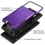 Vofolen Case for Galaxy S10e Case Wallet [4 Card Pocket] Card Holder Slot Scratch Resistant Dual Layer Protective Bumper Tough Rubber Armor Hard Shell Cover Case for Samsung Galaxy S10 E (Purple)