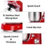 Stand Mixer, CUSIMAX Electric Mixer 800W Tilt-Head Food Mixer with 5-Quart Stainless Steel Bowl, Dough Hook, Mixing Beater and Egg Whisk, Splash Guard, Red