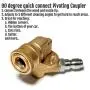 Pressure Washer Gun Accessories Kit: 4000 PSI Power Washer Wand Attachment w/High Pressure Extension, Pivot Connector, Male Adapter Parts & Quick Connect Water Spray Nozzles for Car Wash or Concrete