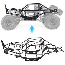 Dilwe RC Car Roll Cage, Metal Black Chassis Frame Roll Cage 1/10 Replacement Part Available for Axial Wraith RR10 90053 90048 RC Car