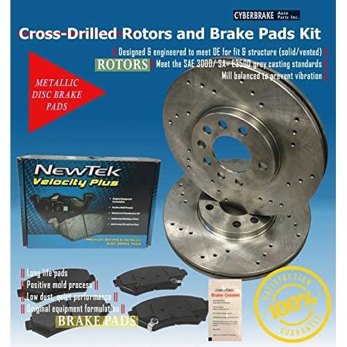 DK1570-6D Front Drilled Rotors and Semi-Metallic Brake Pads
