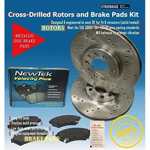 DK1570-6D Front Drilled Rotors and Semi-Metallic Brake Pads DK1570-6D Front Drilled Rotors and Semi-Metallic Brake Pads
