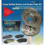DK1570-6D Front Drilled Rotors and Semi-Metallic Brake Pads