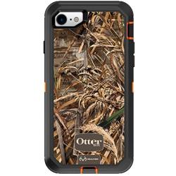 OtterBox DEFENDER SERIES Case for iPhone SE (2nd Gen - 2020) & iPhone 8/7 (NOT PLUS) - Retail Packaging - (BLAZE ORANGE/BLACK/MAX 5 CAMO)