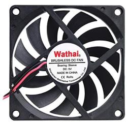 Wathai 80mm x 10mm 5V 2Pin DC Brushless Cooling Fan