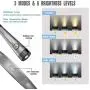 Glocusent LED Neck Reading Light, Book Light for Reading in Bed, 3 Colors, 6 Brightness Levels, Bendable Arms, Rechargeable, Long Lasting, Perfect for Reading, Knitting, Camping, Repairing