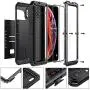 Mitywah Shockproof Case Compatible with iPhone Xs MAX, Waterproof Full Body Protective Cover Built-in Screen Protection Armor Military Grade Heavy Duty Metal Shell with Impact Resistant Bumpers,Black