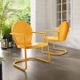 Crosley Furniture CO1001A-TG Griffith Retro Metal Outdoor Chair, Tangerine