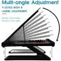 Laptop Stand Ergonomic Keyboard Tray Computer Holder with Heat-Vent to Elevate and Adjustable Laptop.JOMARTO Computer Holder Compatible with Mac-Book Computer,Tablet(Black)