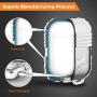 Lauzq Metal Airpods Case,Hard Case Cover Full Protective Skin Cover Shockproof Compatible Airpods 1&2 Charging Case(Not for Wireless Charging),Dual-Layer Silicone & Anti-Lost Keychain